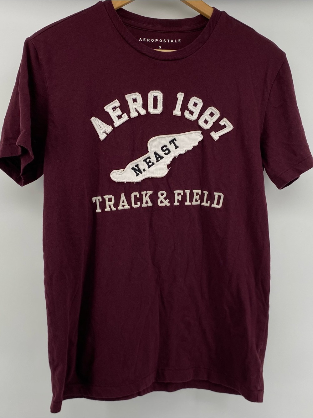 Aeropostale Maroon 'Aero 1987 Track & Field' Graphic Tee